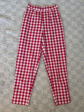 Vintage Katharine Hamnett London Red Gingham Summer BBQ Party Pants Knickers
